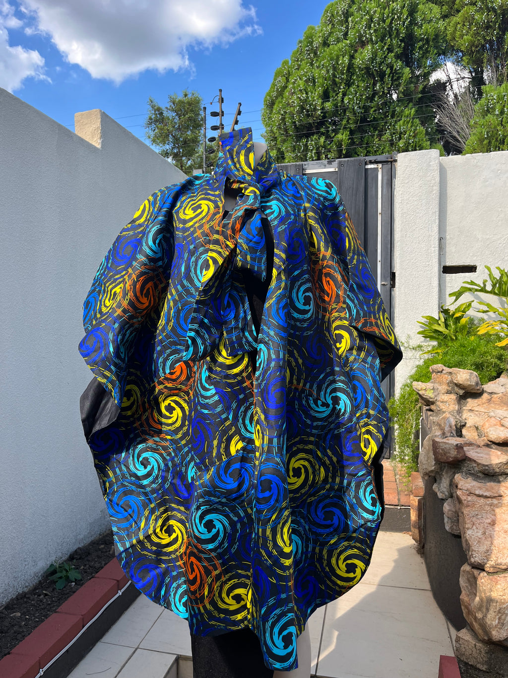 Blue Swirl Poncho