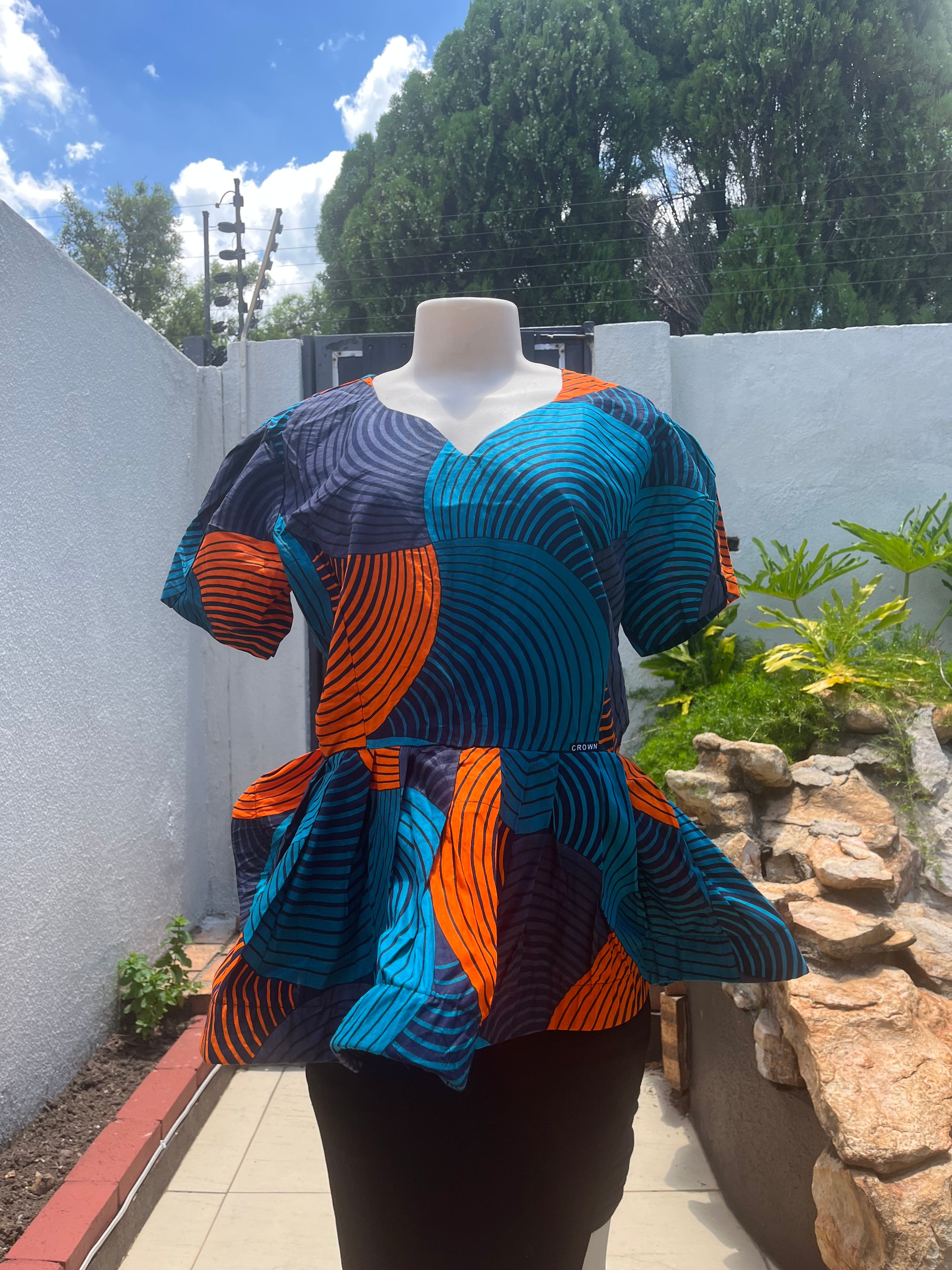 Multi-Colored Blouse Top